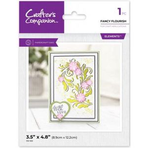 CC - Elements - Large Floral Corner Snijmal - Fancy Flourish