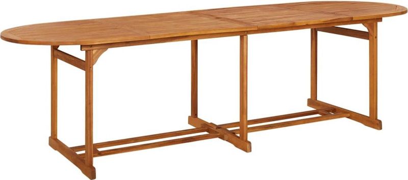 vidaXL - Tuintafel - 280x90x75 - cm - massief - acaciahout