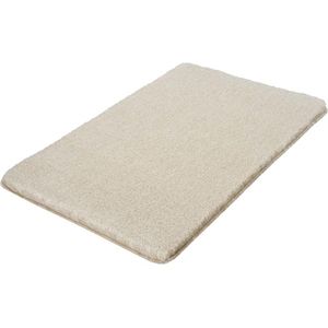 Zachte Badmat 60 x 100 cm Beige | Wasbaar – geschikt voor vloerverwarming – Droogt snel | Douche mat – Badkamermat – Vloermat – Extra zachte mat