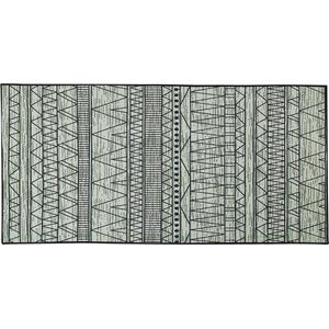 KEBAN - Laagpolig vloerkleed - Zwart - 80 x 150 cm - Polyester