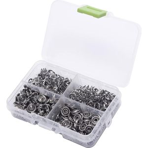 Drukknopset met tang, 80-delige set, 11 mm, jersey drukknopen, metalen naai-accessoires, knopen om te naaien, gereedschap, jessey snaps voor doe-het-zelf knutselen, stof, kledingtassen (tang en snaps)