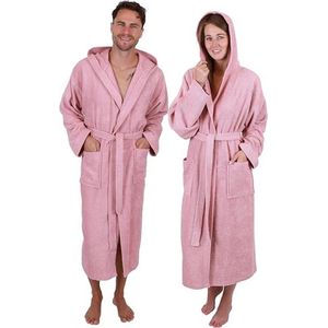 Badjas badstof met capuchon voor dames en heren 100% katoenen saunabadjas - lange badjas - saunajas