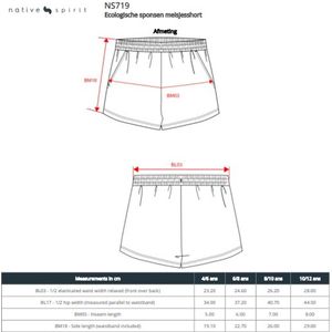 Native Spirit Ecologische sponsen meisjesshort NS719 - Parma - 6/8 years (6/8 ans)