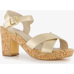 Blue Box dames sandalen met hak goud - Maat 40