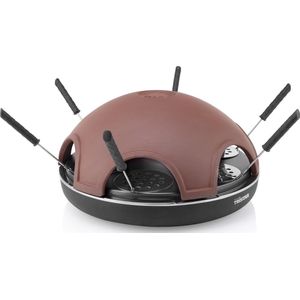 Tristar Pizza Festa Gourmet PZ-9156 - Pizza Gourmetstel 6 personen - Terracotta pizzaoven - RVS bakplaat - Inclusief 6 spatels en uitsteekvorm