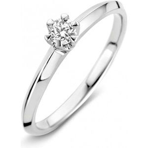 Ring witgoud briljant 0.19 crt.
