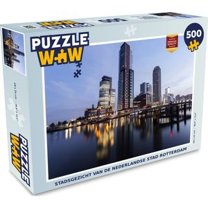 Puzzel Rotterdam - Wolkenkrabber - Water - Legpuzzel - Puzzel 500 stukjes