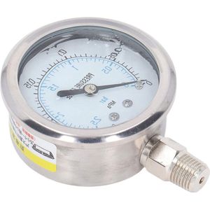 Gevulde Manometer Bar Mpa Dual Graduation 1/4 ""Npt Draad Connector Vacuümmeter Voor Industrie Huishouden - Hoge Kwaliteit(0 tot 025 Mpa)
