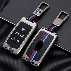 Metalen Autosleutel hoesje - Sleutelhoesje - Sleutelcover - Autosleutelhoes Geschikt voor Range Rover / Land rover - Grijs - B5 - Auto Sleutel Accessoires gadgets - Kado man vrouw - Cadeau voor man vrouw