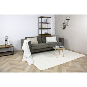 MOMO Rugs Teppe White Vloerkleed - 200x300 cm - Rechthoekig - Laagpolig, Structuur Tapijt - Landelijk, Scandinavisch - Wit
