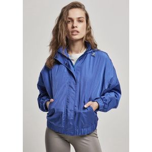 Urban Classics - Oversized Shiny Crinkle Nylon Trainings jacket - XS - Blauw
