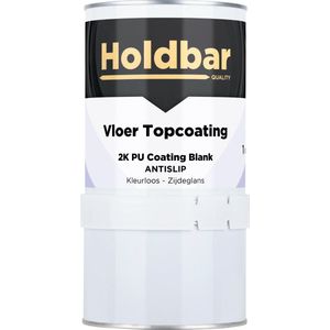 Holdbar Vloer Topcoating Zijdeglans Antislip 1 kg - Vloerverf - Transparant - Glashelder - Vergeelt niet - Slijtvast - UV-bestendig - Voor binnen en buiten - 2 Componenten
