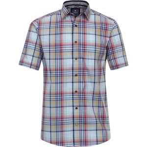 Redmond - overhemd - heren - Regular Fit - korte mouw - geruit blauw - maat L