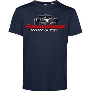 T-shirt GP Francorchamps 2023 | Formule 1 fan | Max Verstappen / Red Bull racing supporter | Navy | maat XS