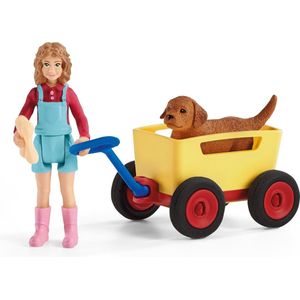 schleich FARM WORLD - Uitje met de bolderkar - Speelfigurenset - Kinderspeelgoed voor Jongens en Meisjes - 3 tot 8 jaar - 42543