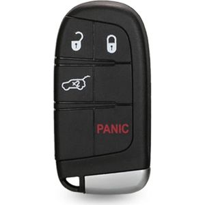 XEOD Autosleutelbehuizing - sleutelbehuizing auto - sleutel - Autosleutel / Geschikt voor: Dodge, Chrysler, Fiat & Jeep 4 knops