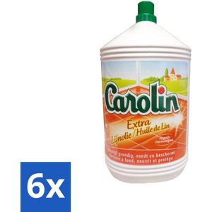 Carolin - Vloerreinigingsmiddel - Tegelreiniger - Extra Lijnolie - 5 L - Voordeelverpakking - 6 stuks