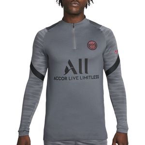 Nike Paris Saint-Germain Strike Drilltop Sporttrui - Maat XXL - Mannen - grijs - zwart - rood
