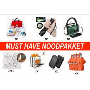 Noodpakket - Overstroming / Economische oorlog / Energie oorlog / - Compleet Noodpakket voor Hele Gezin