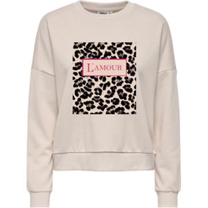 ONLY ONLFRESH SWEAT CS SWT Dames Trui - Birch Lamour Leo