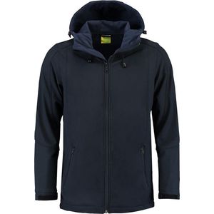 L&S Jas Capuchon Softshell Heren - Mannen - Dark Navy - L