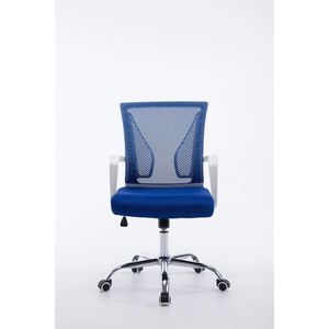 In And OutdoorMatch Ergonomische Bureaustoel Elenora - Op wieltjes - Blauw - Voor volwassenen - Gamingstoel stof - In hoogte verstelbaar