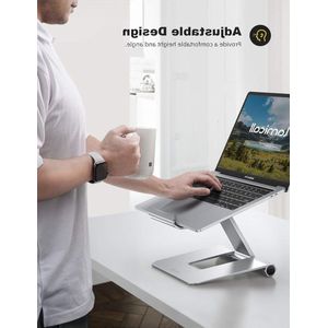 Verstelbare Laptopstandaard - Ergonomische Laptopverhoger voor 10""~17"" Notebooks - Lamicall MacBook Pro Air Dell HP Samsung Lenovo - Zilver