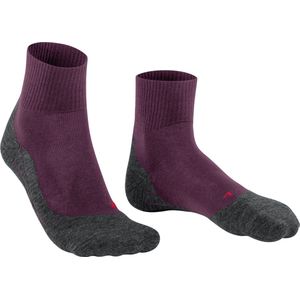 FALKE TK5 Wander Wool damessokken kort - paars (dark mauve) - Maat: 39-40