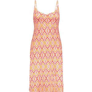 Geisha Jurk Spaghetti Jurk Met Print 47130 60 Noa Orange/fuchsia Dames Maat - L