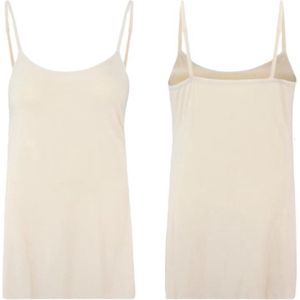 Dames Hemd - Top - Singlet - Onderhemd - Beige/Huid - Maat 2XL/3XL (711)