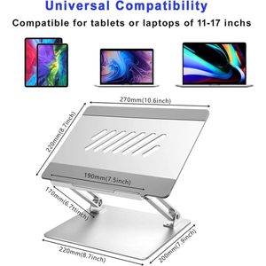 Goodivery ® Lichtgewicht en Draagbare Verstelbare Laptopstandaard voor Optimaal Gebruiksgemak