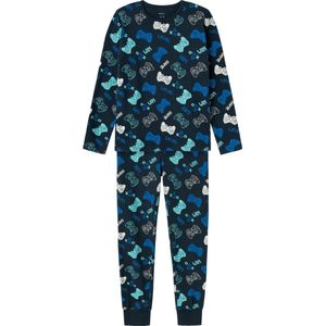 Name It Kinder Pyjama Jongens Lang Blauw Gamer - Maat 86/92