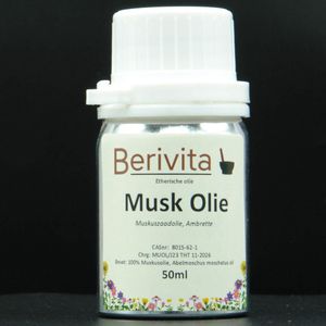 Musk Olie 50ml - 100% Etherische Olie - Plantaardige Muskus Geur - Ambrette - Muskuszaadolie