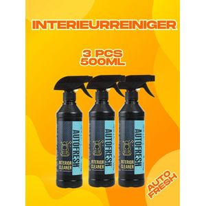 AutoFresh Interieurreiniger Set - Interior Cleaner Set - 3x 500 ml (Bundel Pack)