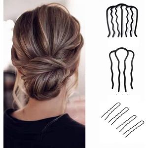 Metalen Haarsteekkam Set - 6 Stuks - Diverse Maten voor Vrouwen en Meisjes