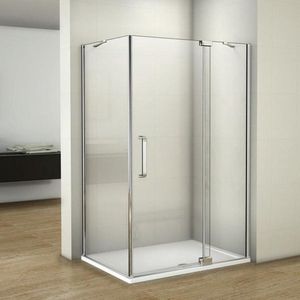 Douchecabine Vierkant Cosmos 100x100x195 Hoekinstap 8mm Helder Glas Antikalk Chroom