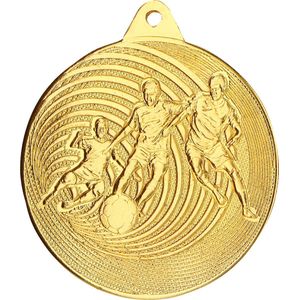 100 gouden medailles van 5 cm voetbal met lint driekleur