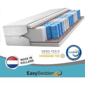 EasyBedden® 7 Zone Pocketvering Matras 90x210 x 18 cm