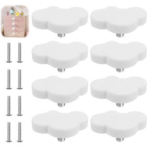 Wolkenvormige kastknoppen voor kinderkamer - Cartoonvorm ladegreep - Set van 8