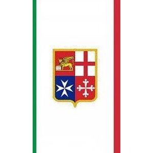 Vlag Italië met wapen 50x75cm - Spunpoly