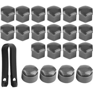 17mm Moer Auto Wiel Auto Hub Schroef Bescherming Anti-diefstal Cover Cap - Set van 20 (Grijs)