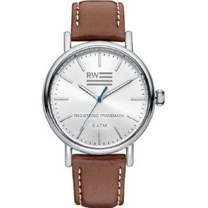 River Woods Yukon RW420029 Horloge - Leer - Bruin - Ø 42 mm