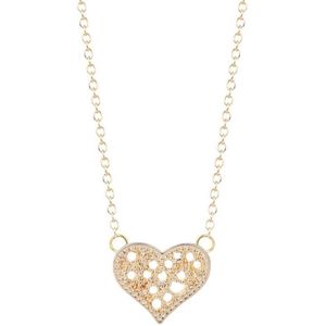 24/7 Jewelry Collection Hart Ketting - Filigraan - Goudkleurig