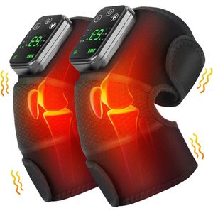 ValueStar - Knie Massage Apparaat - Gewrichtsmassage - Schouder massage - Knie massage - Elleboog Massage - Draadloos -3 in 1 - Zwart - 2 stuks