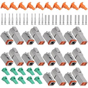 10-delige set Duitse stekkerconnector DT06-4S/DT04-4P 4-polige snelkoppeling IP67 waterdicht elektrische connector voor auto motorfiets vrachtwagen
