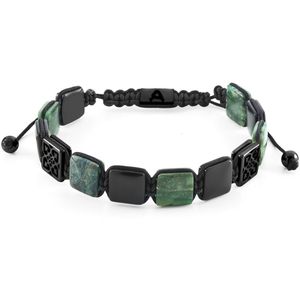 Arkai - Heren - Edelsteen Armband - Groene Tijgeroogsteen - Groen