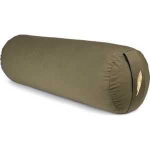 MindBaas - Yoga Bolster - Eco - Donkergroen - 60 x 20 cm (lengte x diameter)