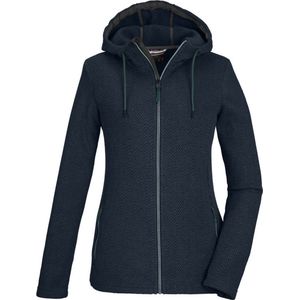 Killtec dames vest - Gevoerd vest dames - knitted/gebreid - 39677 - navy gemeleerd - maat 50