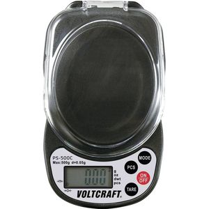 VOLTCRAFT PS-500C Zakweegschaal Weegbereik (max.) 500 g Resolutie 0.05 g werkt op batterijen Zwart