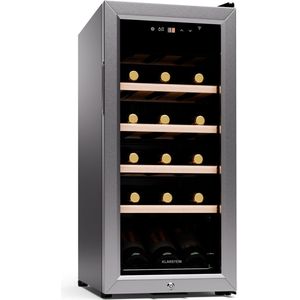 Klarstein Shiraz Premium Smart 18 Slim - Wijnkoelkast - Wijnklimaatkast - 18 Flessen - Zilver